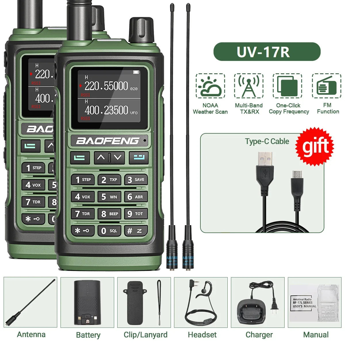 Baofeng UV-17R Long Range Two Way Radio