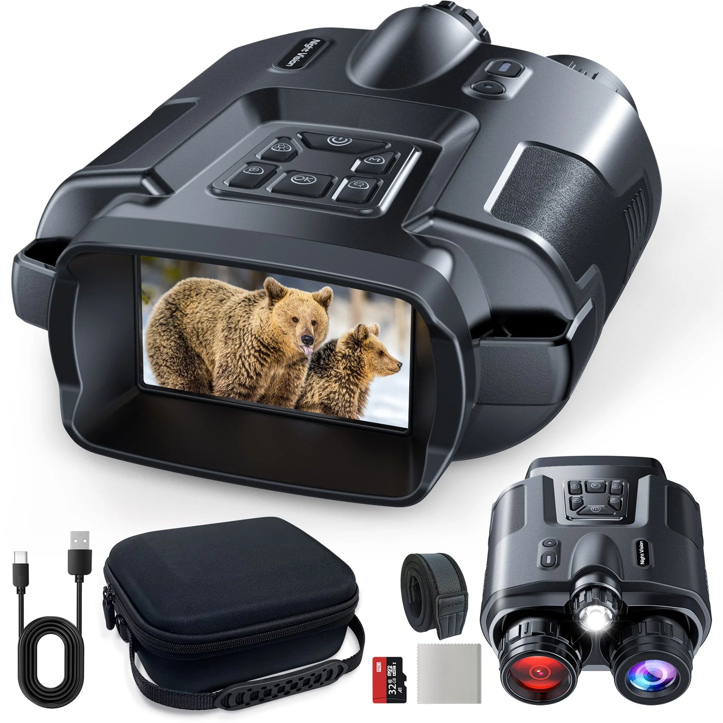 Rechargeable Binoculars Full Dark 600m Digital Zoom