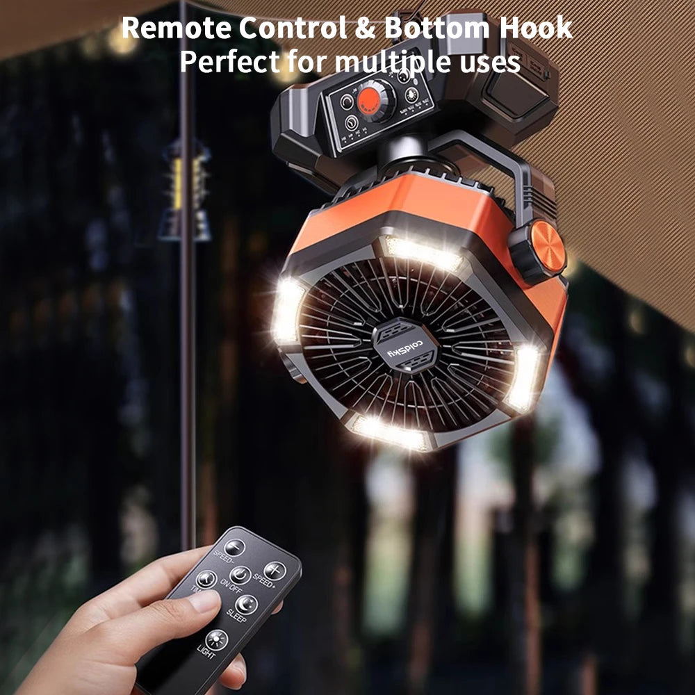 8 Speed Fan, 4 LED Lantern, 20000mAh