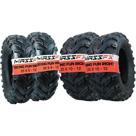 4 ATV/UTV 2/25x8-12 Front : 2/25x10-12 Rear