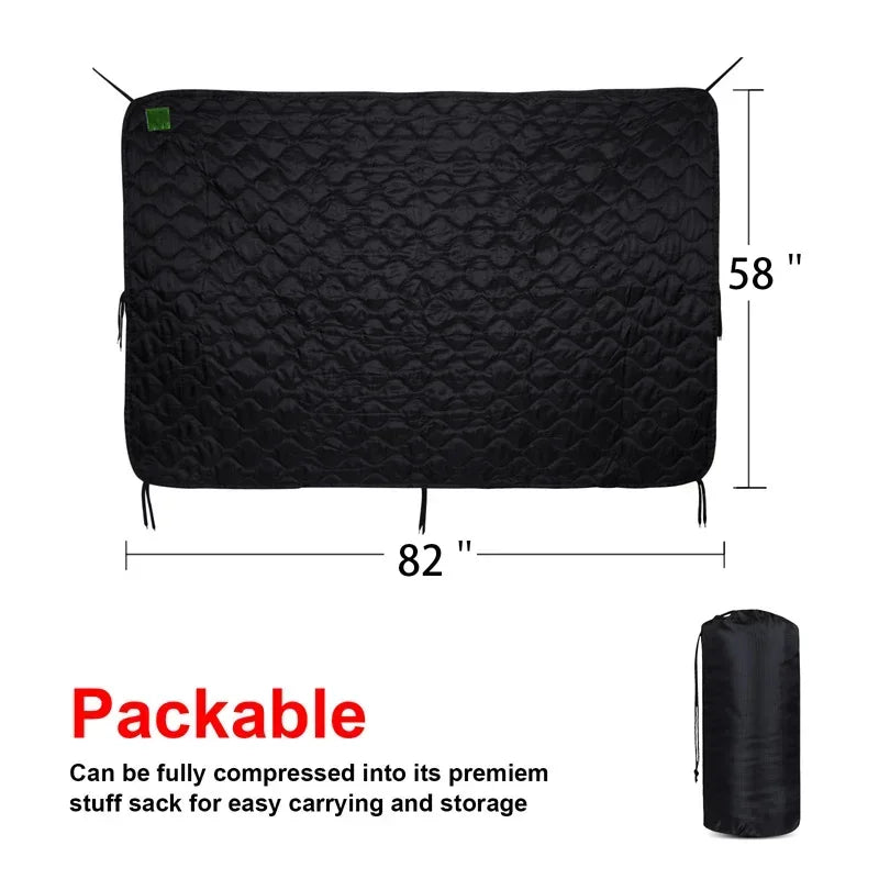 Poncho Liner Camouflage Water Repellent Quilted Blanket