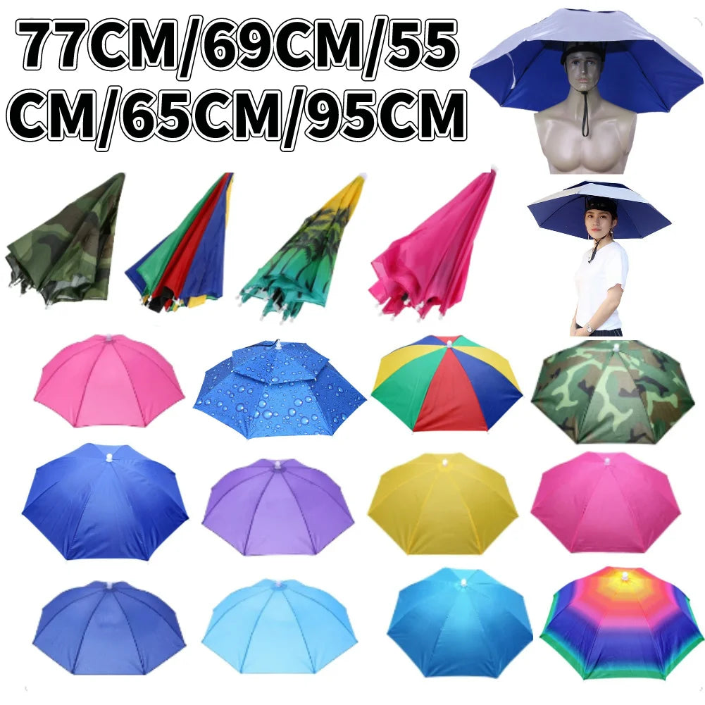 Outdoor Caps Umbrella Hat Foldable Sunshade Headwear