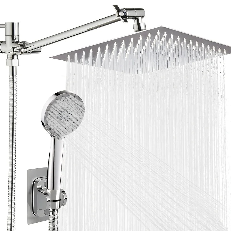 Bathroom chrome plated stainless steel pressurized shower