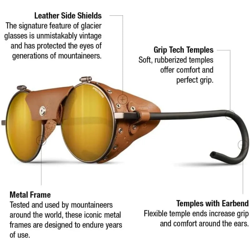 Julbo Vermont Unisex Glacier Sunglasses w/Side Shields
