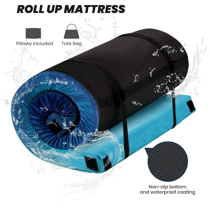 Memory Foam Camping Sleeping Pad w/ Pillow Travel Bag