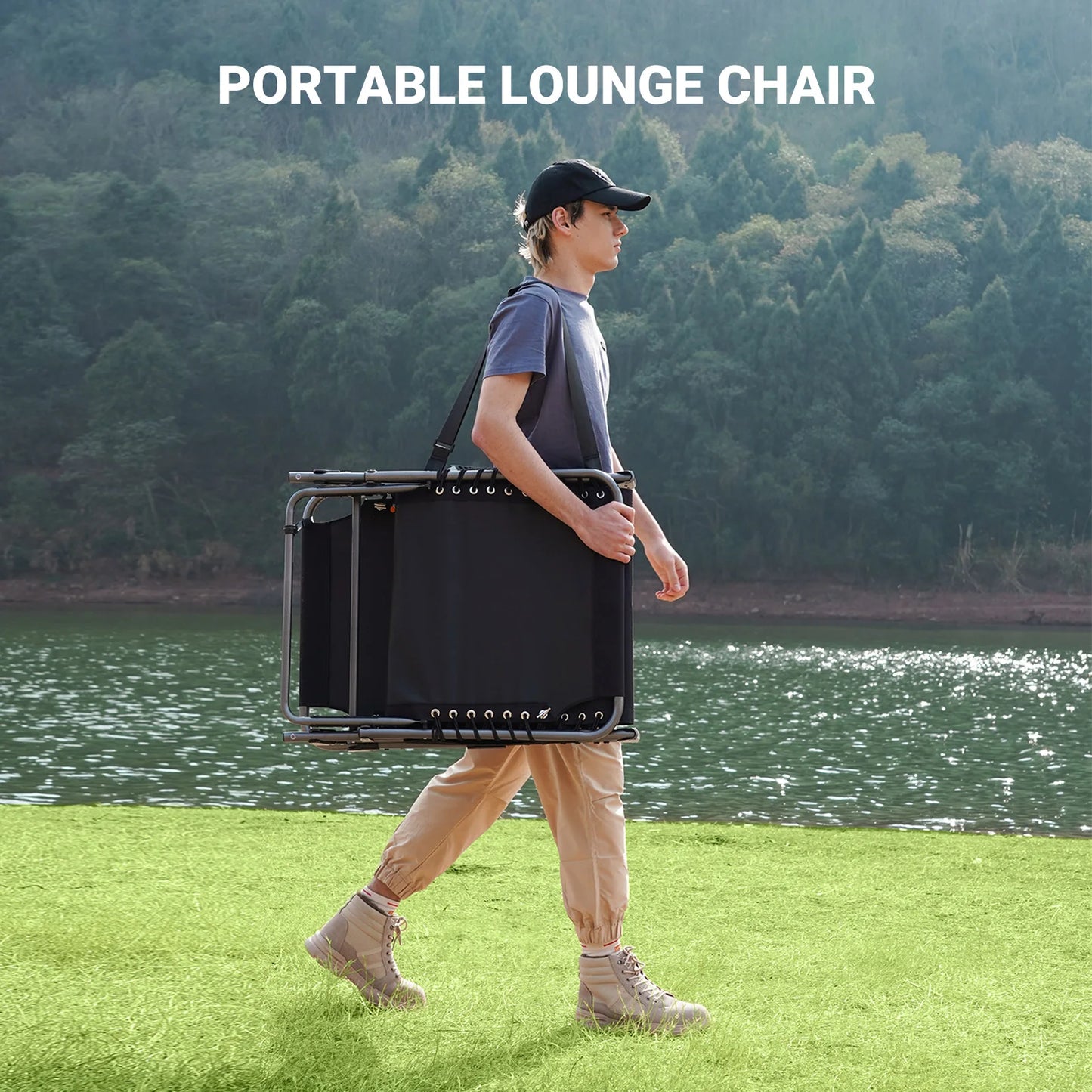 5-Position Lounge Chair, w/Side Pocket, Storage Bag