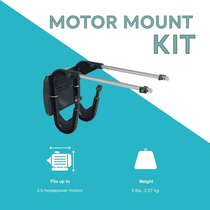 Inflatable Boat, Oars, Pump, Composite Motor Mount