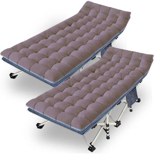 2 Pack Oversize XXL Camping Cot, Mattress