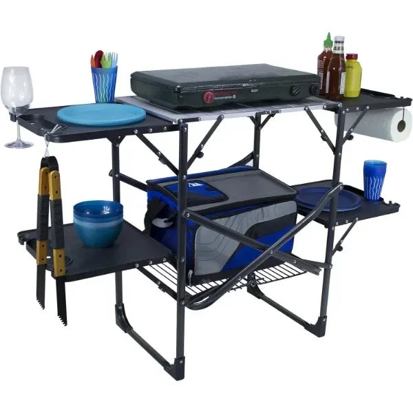 Cook Station Kitchen Table, Heat Resistant Tabletop