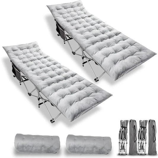 2-Pack Folding Cot, & Mattress Premium Quality
