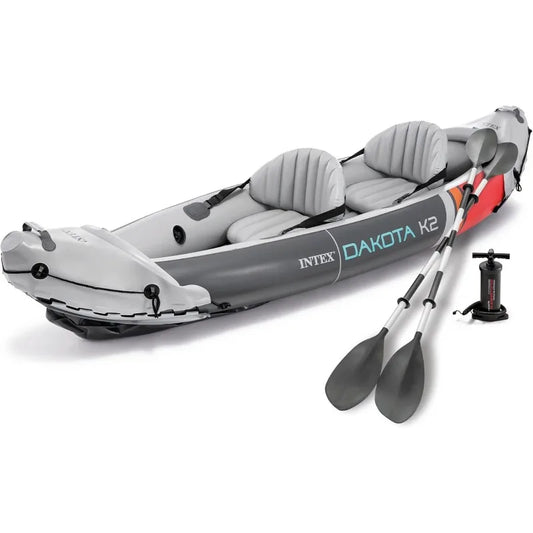 2-Person Inflatable Kayak Set, Oars, Pump