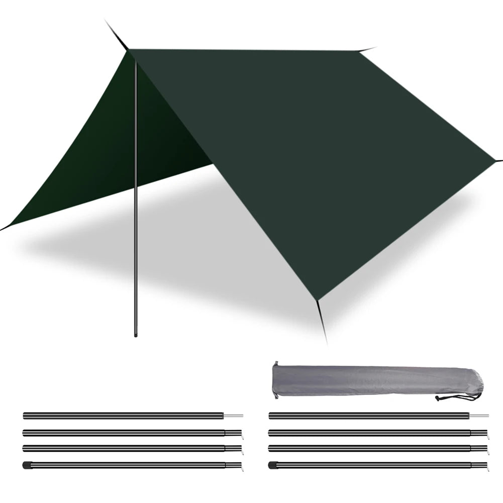 Telescopic Tent Pole Adjustable Tarp Aluminium Alloy