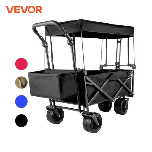 Folding Wagon Adjustable Handle Bar Removable Canopy