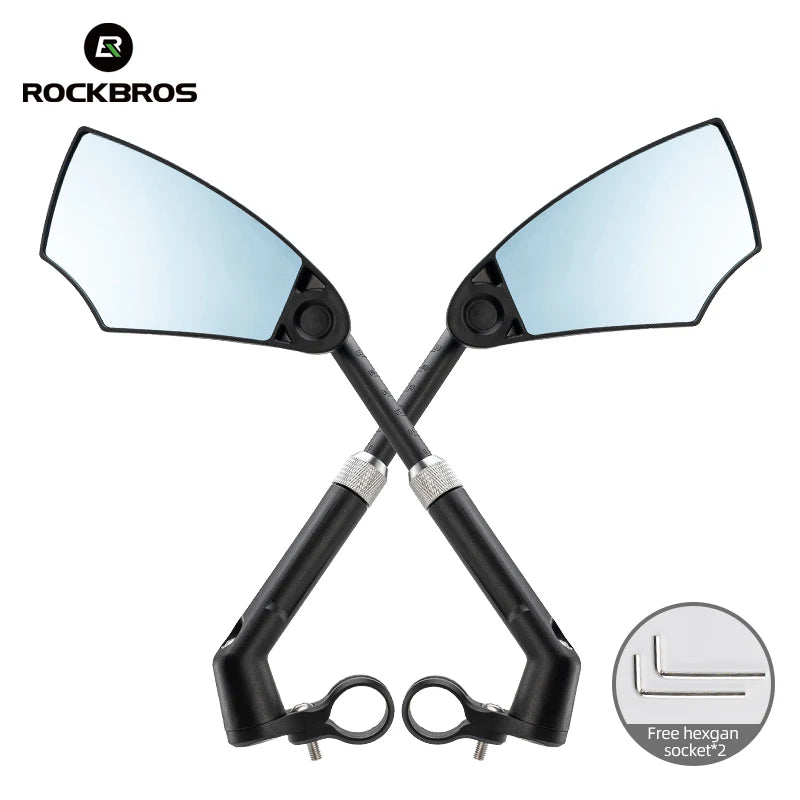 ROCKBROS Rear View Mirror Reflector Adjustable Rotatable