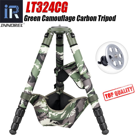Camouflage Carbon Fiber Tripod, Birdwatching Heavy Duty