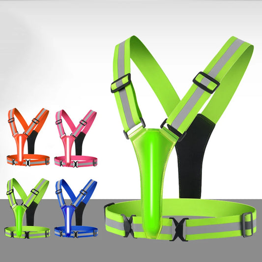LED Night Work Security Vest USB Rechargeable
