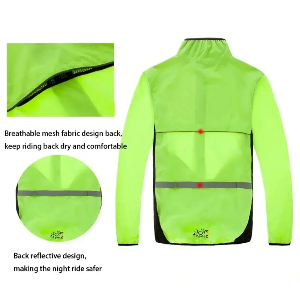 Men's Rain Jacket Waterproof Windbreaker Running Cycling