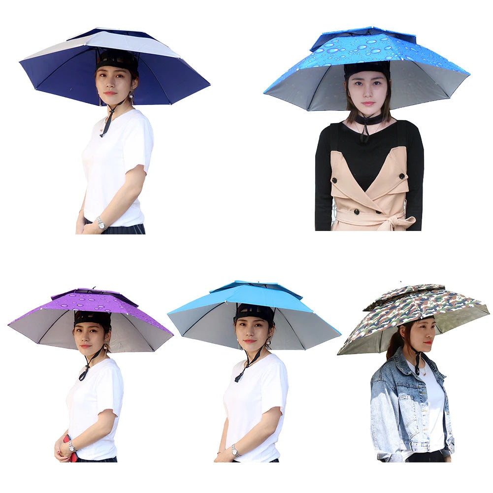 Outdoor Caps Umbrella Hat Foldable Sunshade Headwear