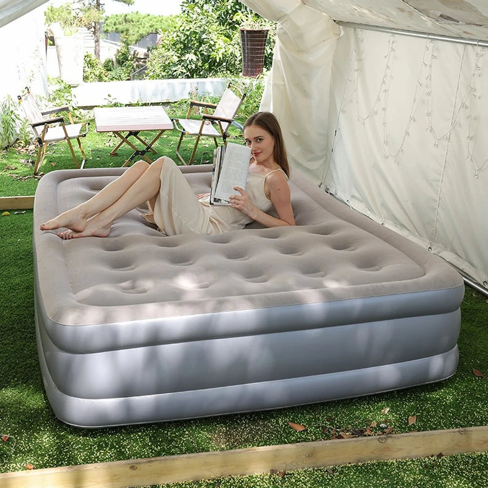 1/2 Person, Inflatable Sleeping Mattress Built-in Pump