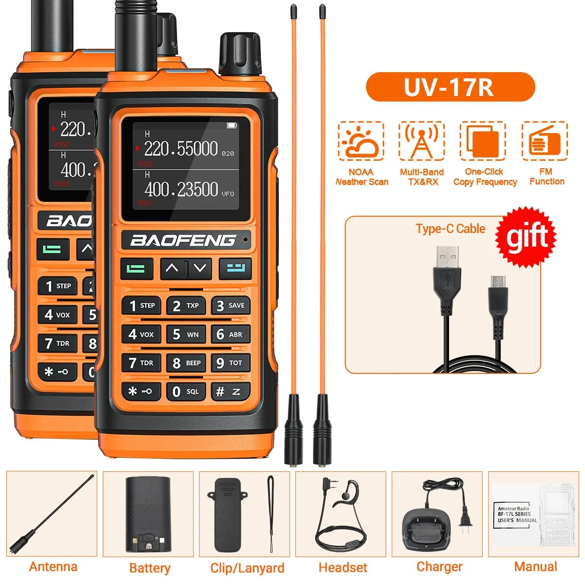 Baofeng UV-17R Long Range Two Way Radio