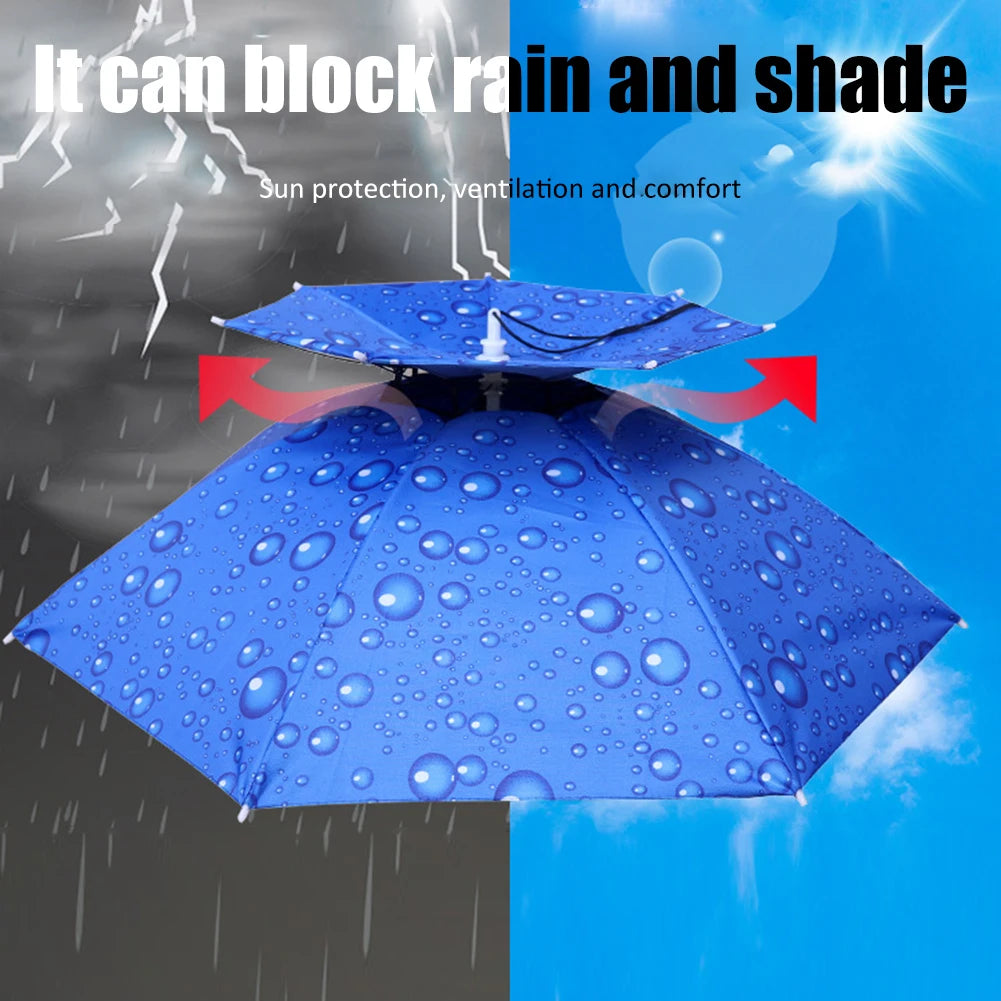 Outdoor Umbrella Hat Foldable Sunshade Cap Waterproof