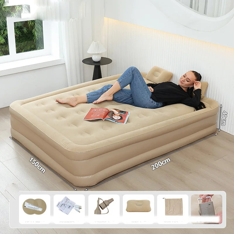 1/2 Person, Inflatable Sleeping Mattress Built-in Pump