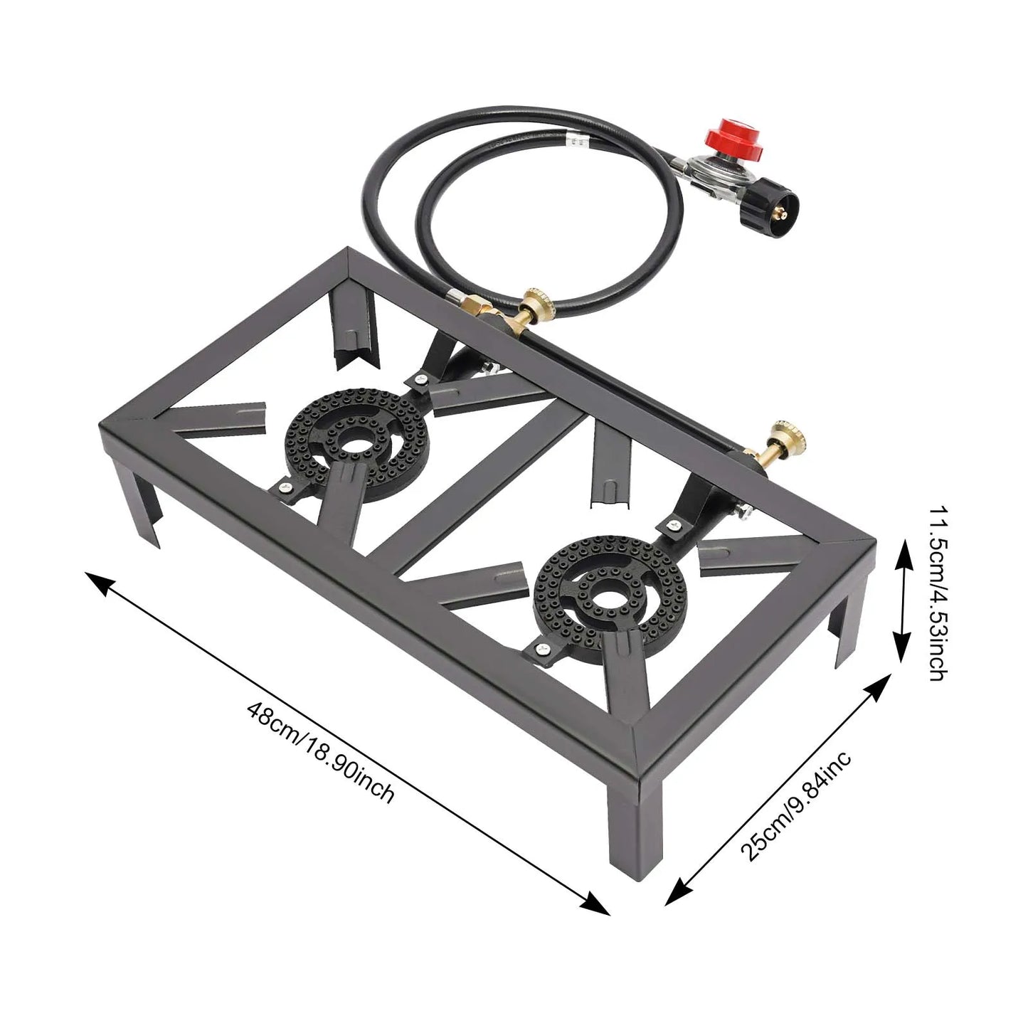 Cast Iron Double Burner Portable Propane Stove