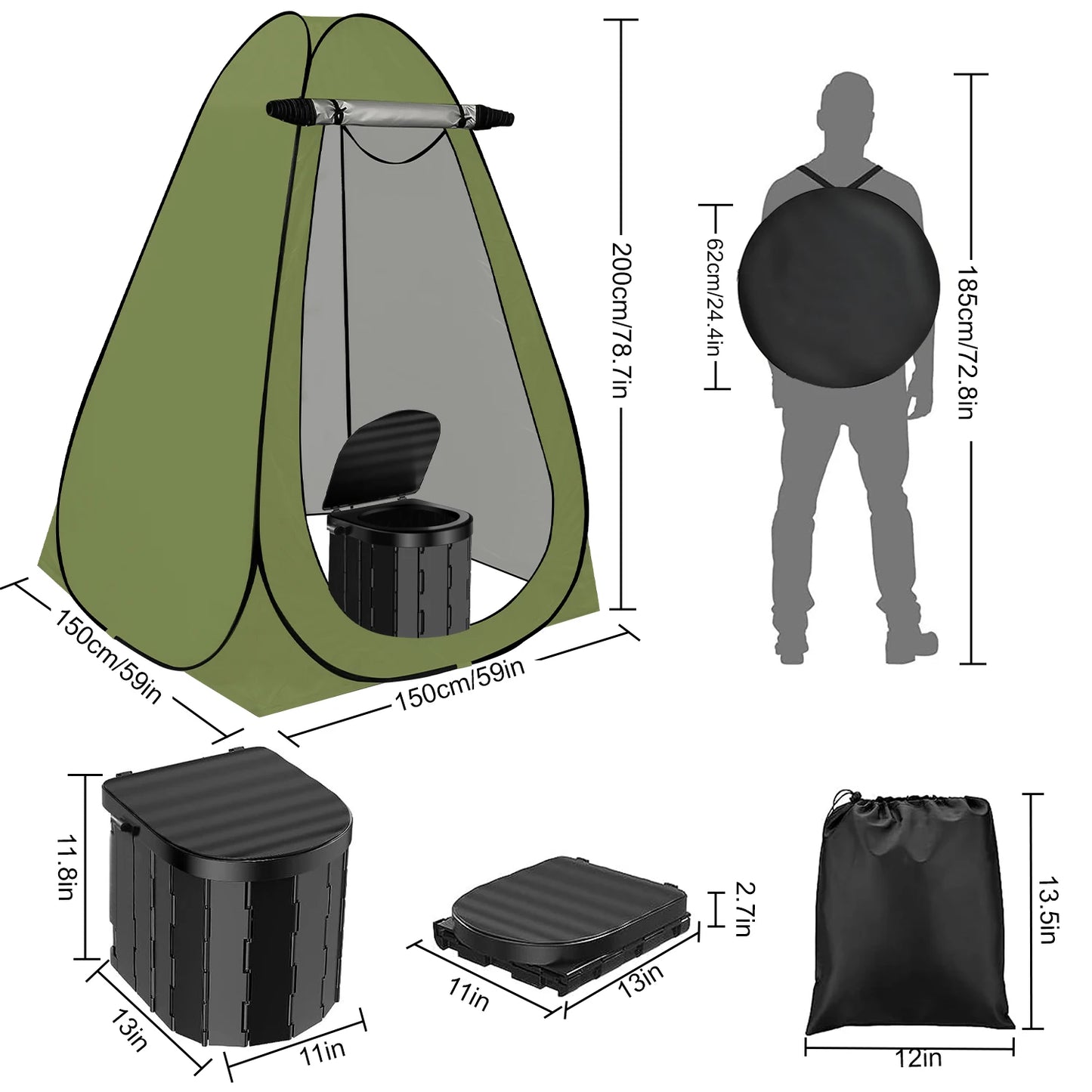 Camping Toilet Privacy Tent Outdoor Camping Shower