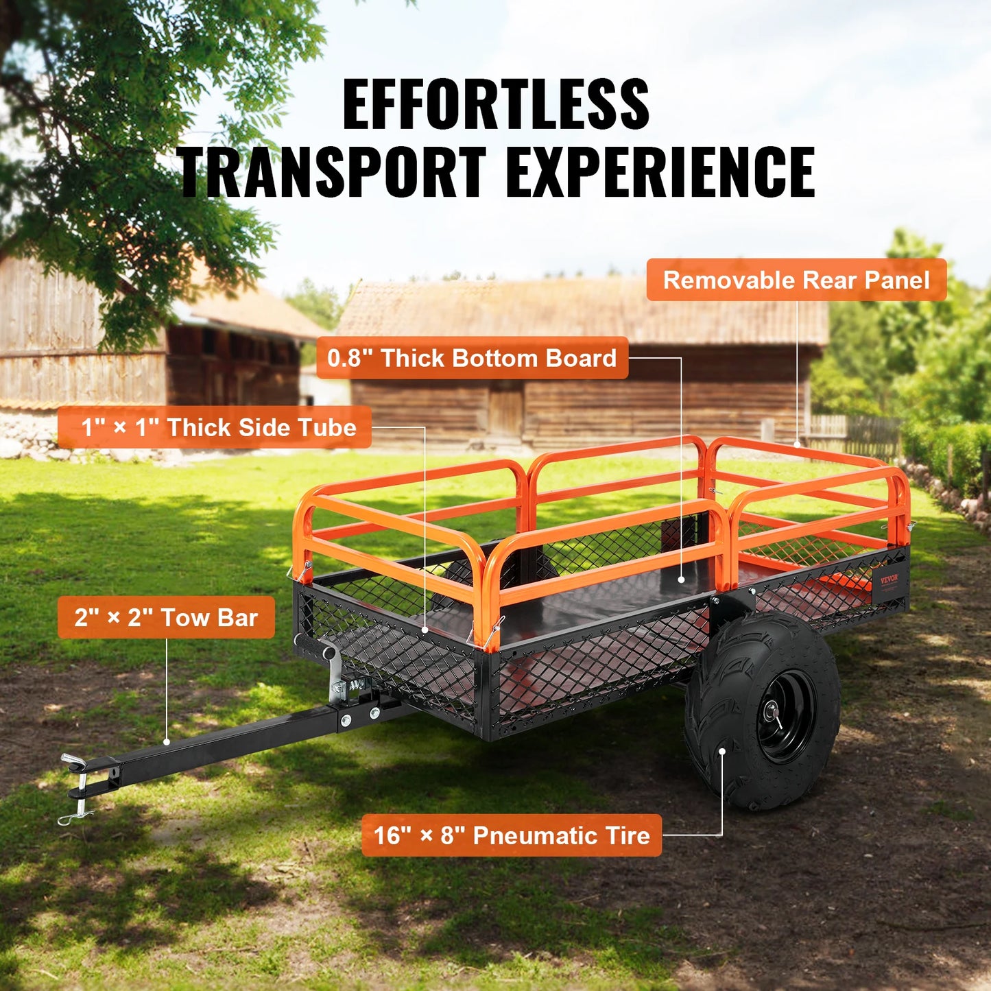 SucceBuy Heavy Duty Steel ATV Dump Trailer