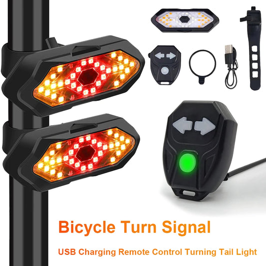 Bike Rear Turn Signal Waterproof Remote Control