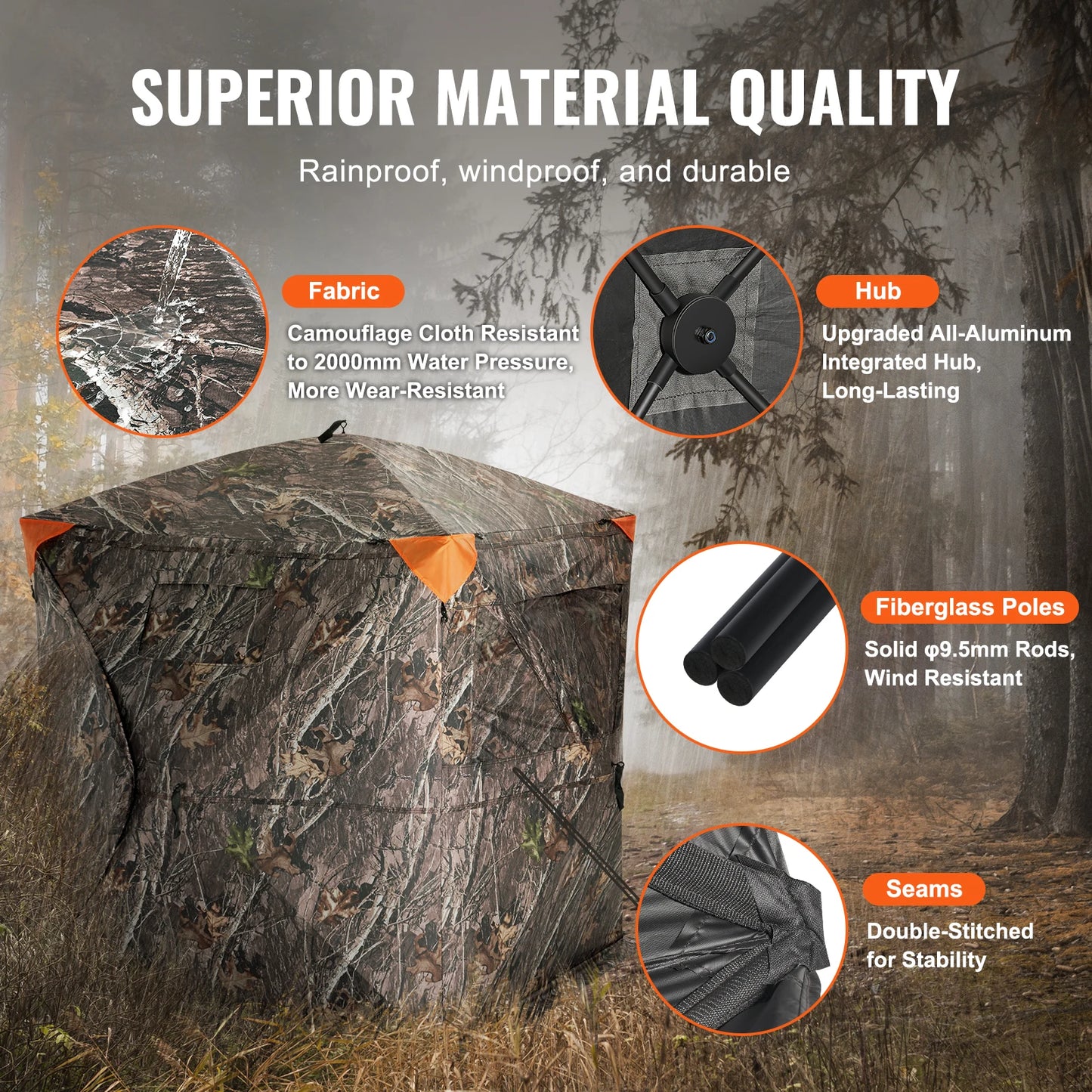 270° See Through Ground Blind, 2-3 Person