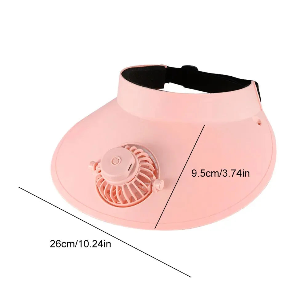 Sun Visor Hat, Fan Solar or USB Charging