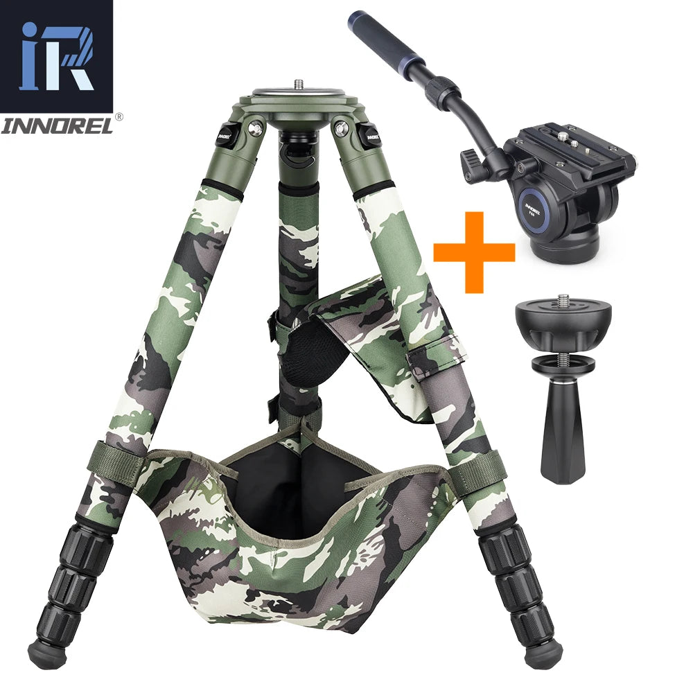 Camouflage Carbon Fiber Tripod, Birdwatching Heavy Duty
