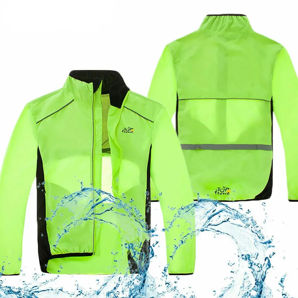 Men's Rain Jacket Waterproof Windbreaker Running Cycling