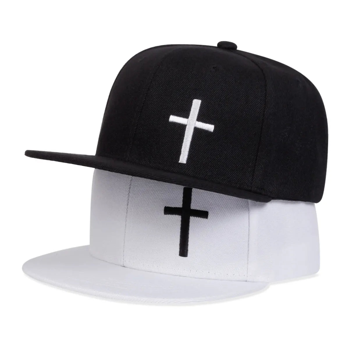 Cross Embroidery Hip Hop Hat Outdoor Adjustable