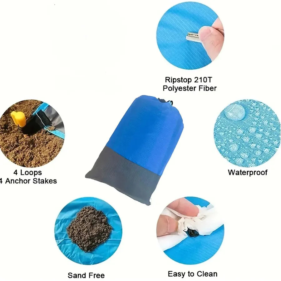 Beach Blanket, Waterproof / Sandproof / Light Picnic Mat