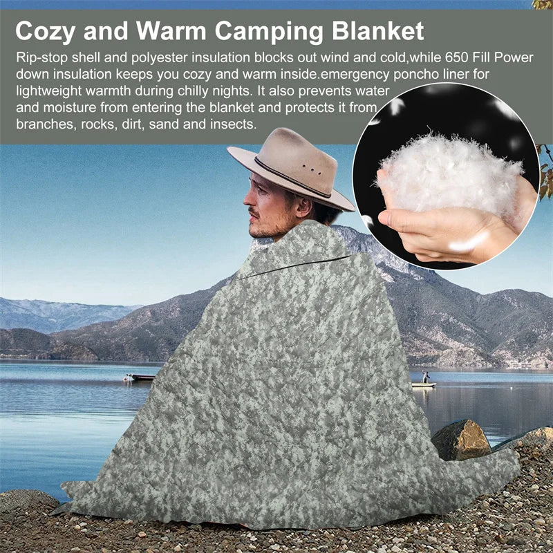 Military Camping Blanket, Woobie Blanket Poncho Liner