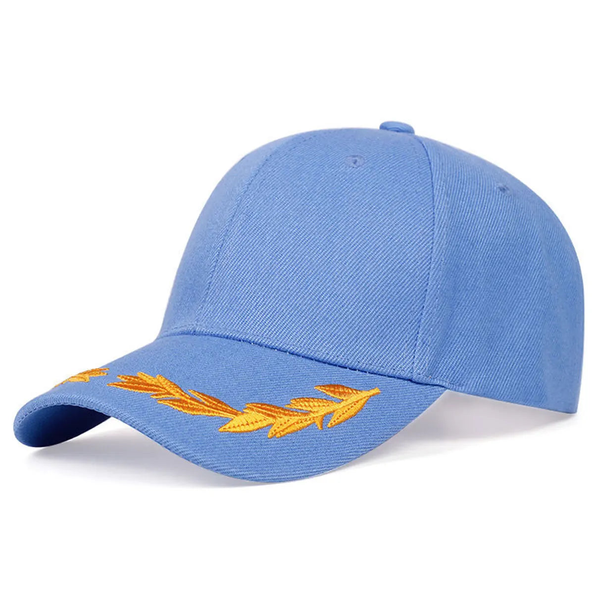 Wheat Embroidered Baseball Cap Outdoor Adjustable Hat