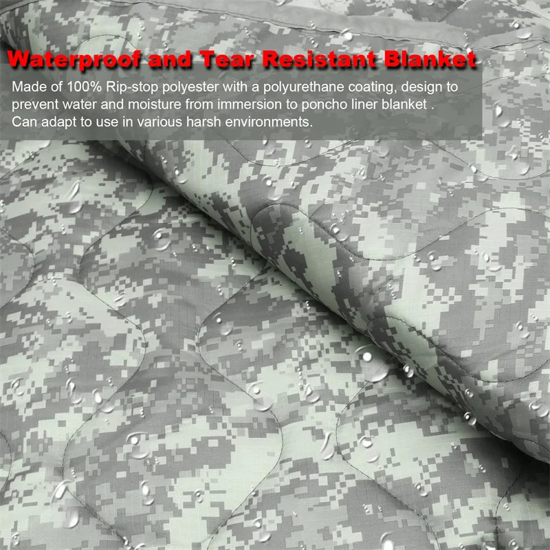 Military Camping Blanket, Woobie Blanket Poncho Liner