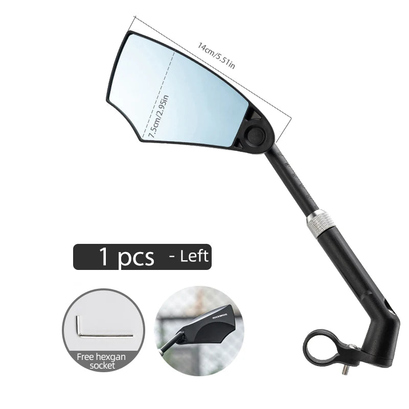 ROCKBROS Rear View Mirror Reflector Adjustable Rotatable