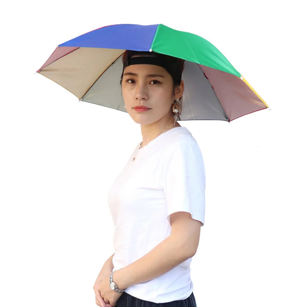 Outdoor Umbrella Hat Foldable Sunshade Cap Waterproof