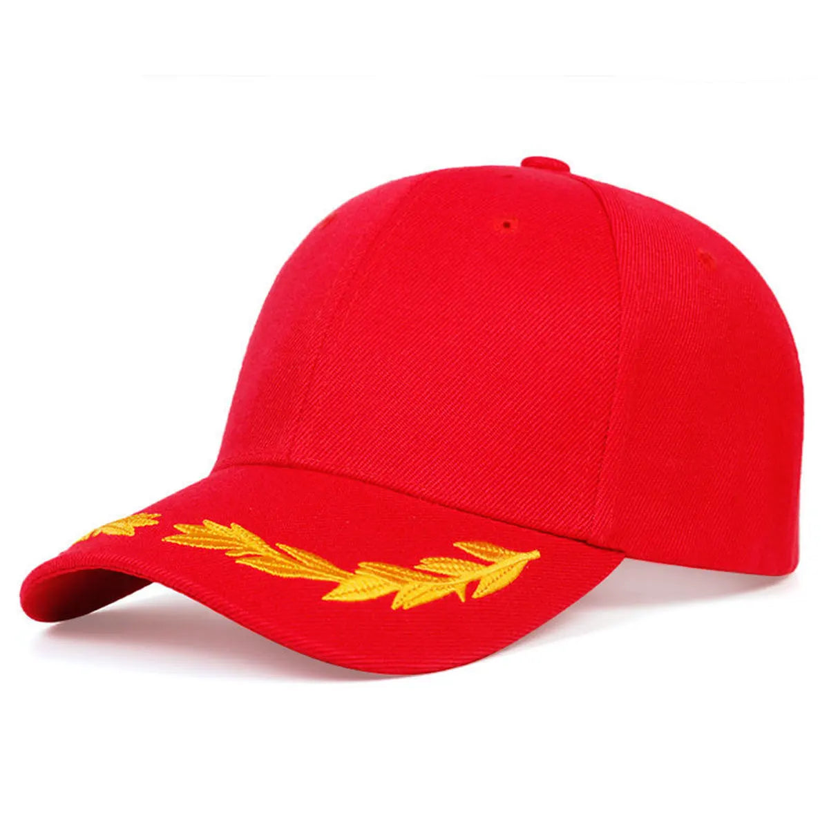 Wheat Embroidered Baseball Cap Outdoor Adjustable Hat