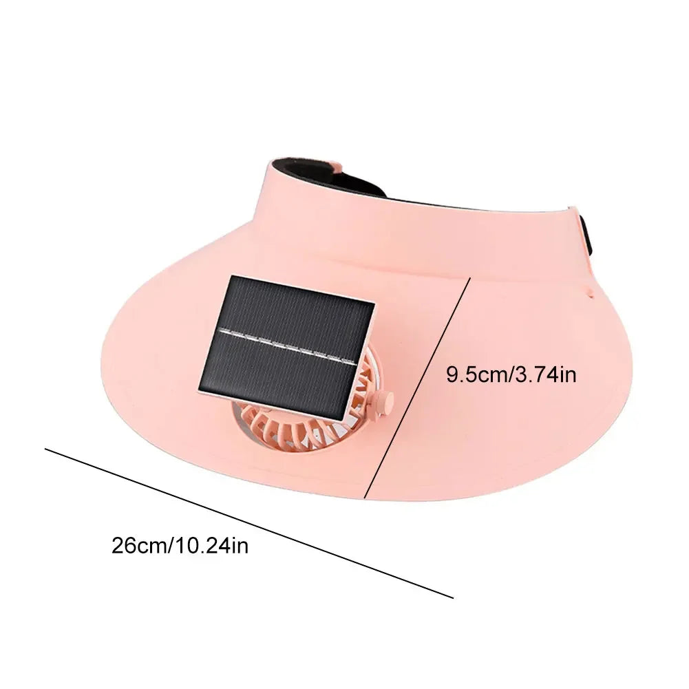 Sun Visor Hat, Fan Solar or USB Charging