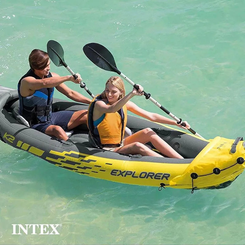 One K2 Inflatable Kayak Set: Oars, Pump