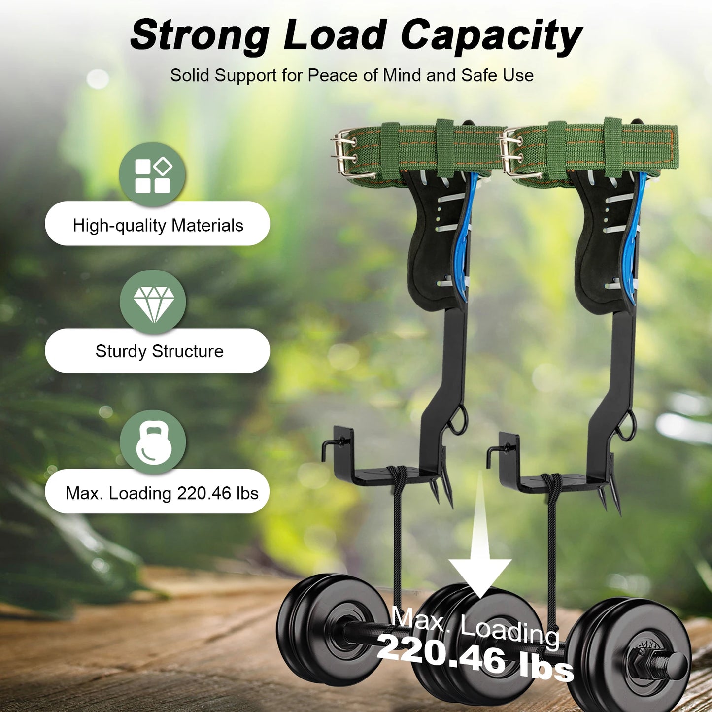 Tree Climbing Gear 100kg /220lbs. Load Capacity