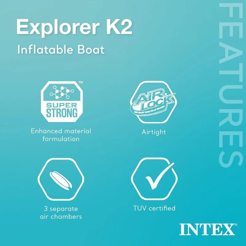 One K2 Inflatable Kayak Set: Oars, Pump