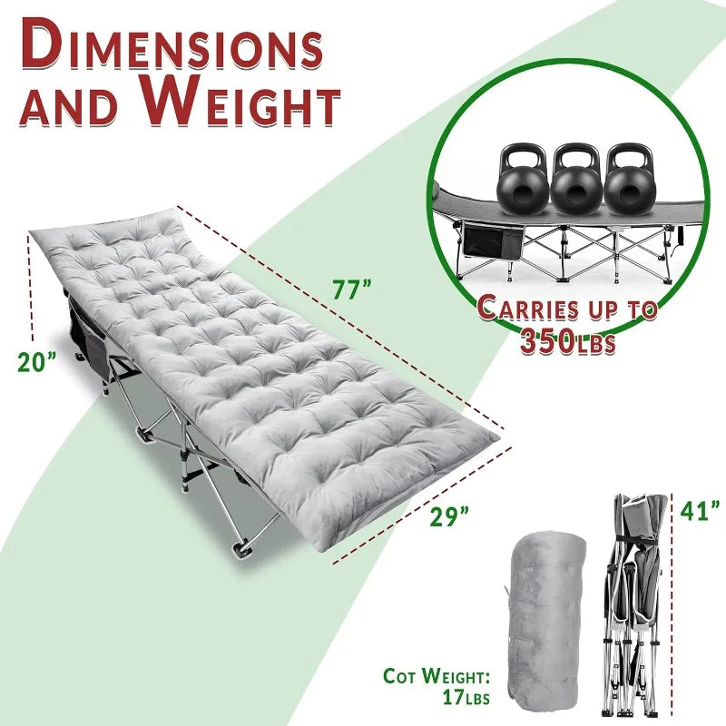 2-Pack Folding Cot, & Mattress Premium Quality