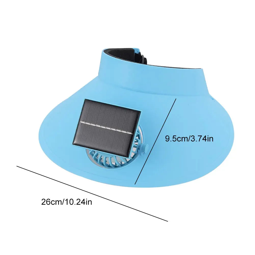 Sun Visor Hat, Fan Solar or USB Charging