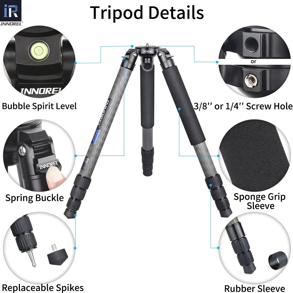 NT404C Professional Heavy Carbon Fiber Camera Tripod