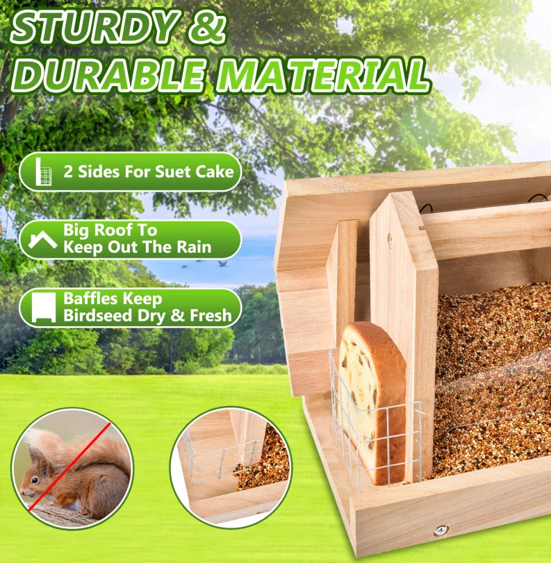 Hanging Bird Feeders, Wooden, Cardinal Bird feeder